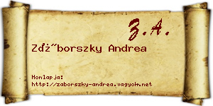 Záborszky Andrea névjegykártya